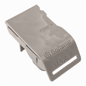 Hævert til skyllemiddel i vaskemaskine fra Aeg og andre mærker.